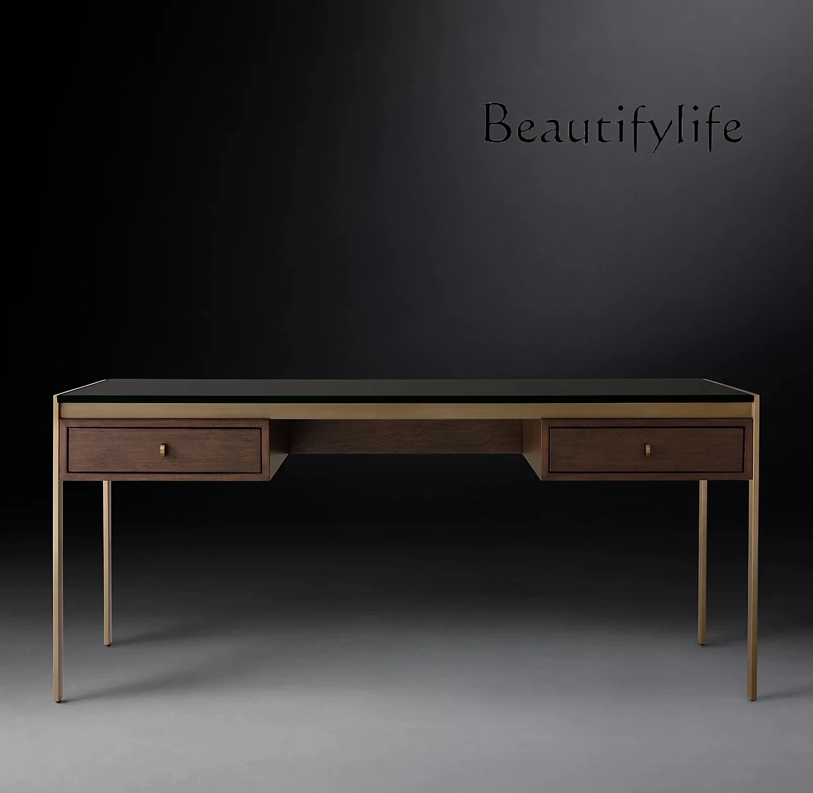 

C Американский сельский современный простой компьютерный стол из цельного дерева, рабочий стол, модель виллы, мебель может быть изготовлена по индивидуальному заказу