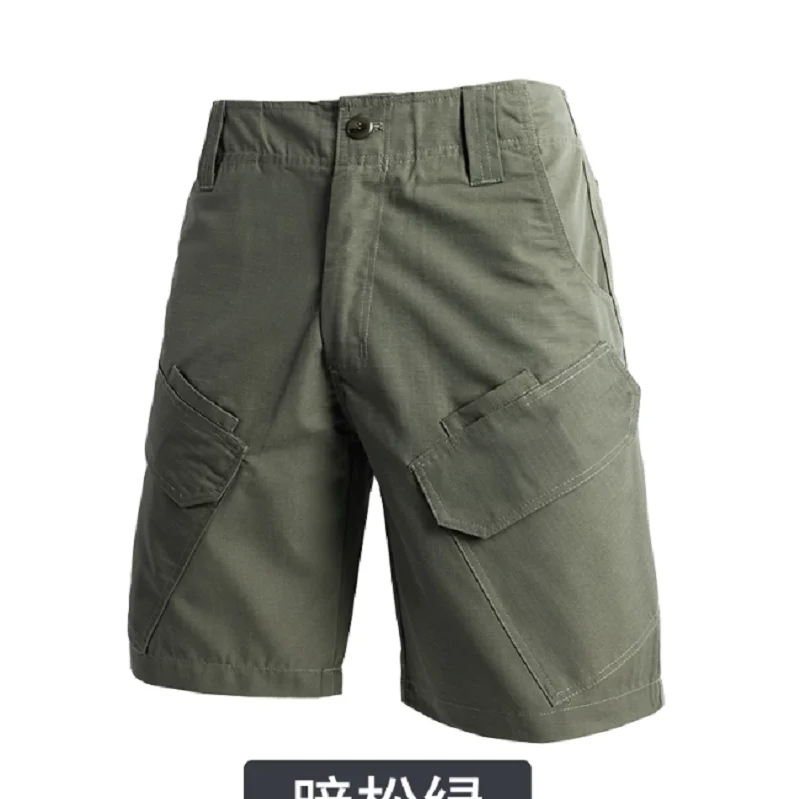 Outdoor Workwear Shorts, Men's Multi Pocket, Durable Five Quarter Pants, Household