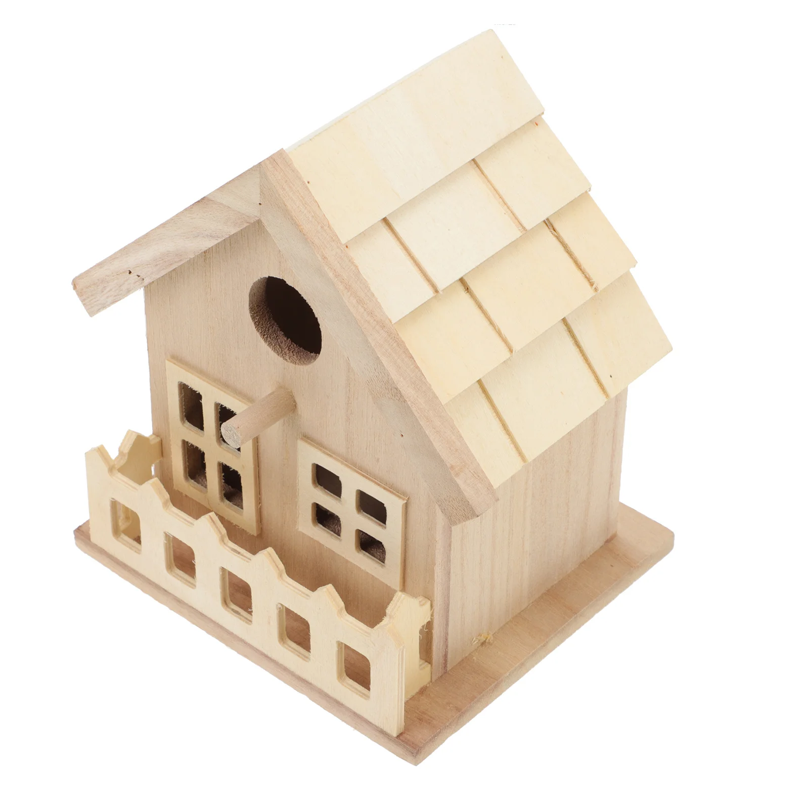 

Wooden House Outdoor Nest For Garden Bird Feeding House Yard Decoration Practical Safe Pet Nest Wood Bird Habitat