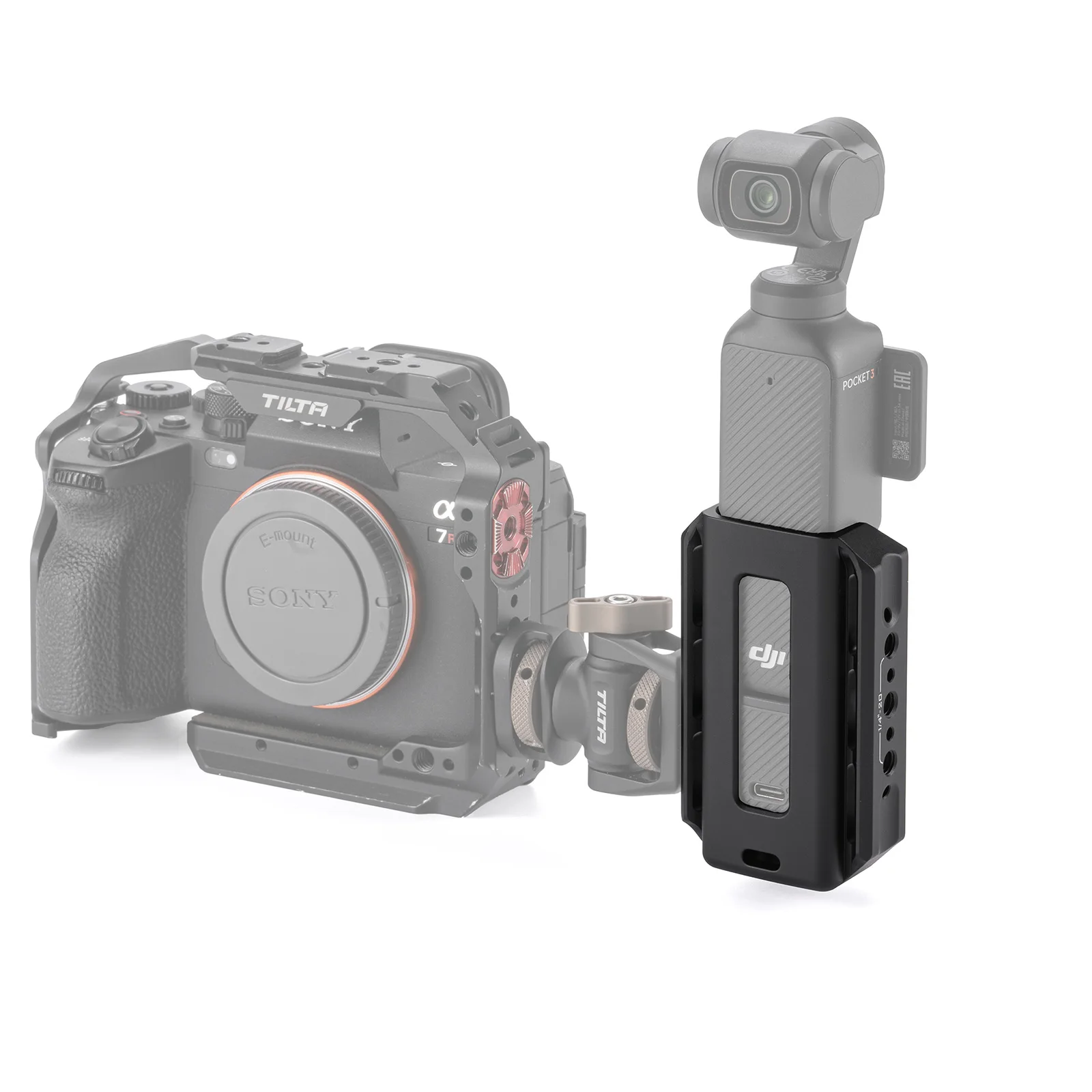 

Крепление-адаптер TILTA для DJI Osmo Pocket 4/3 (TA-T65-AME-B) – Фиксированная база для автомобильного крепления, совместима с DJI Pocket 4/3
