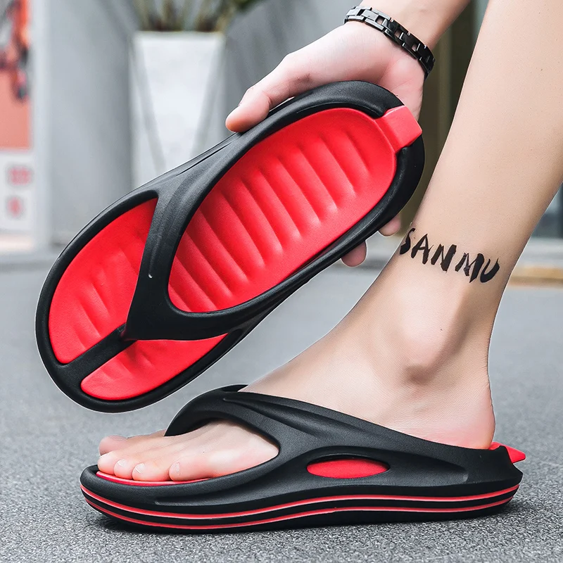 2024 Men Sandals Flip Flops Women Slippers Solid Color Simple Non-Slip Soft Slides Shower Slippers For Men Outdoor Couple Shoes