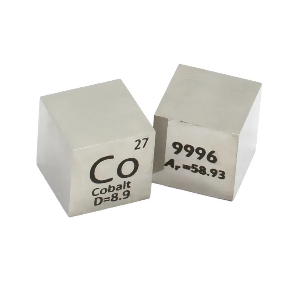 5 pcs High Purity 99.96 Pure Cobalt Co Carved Element Periodic Table 10mm Cube