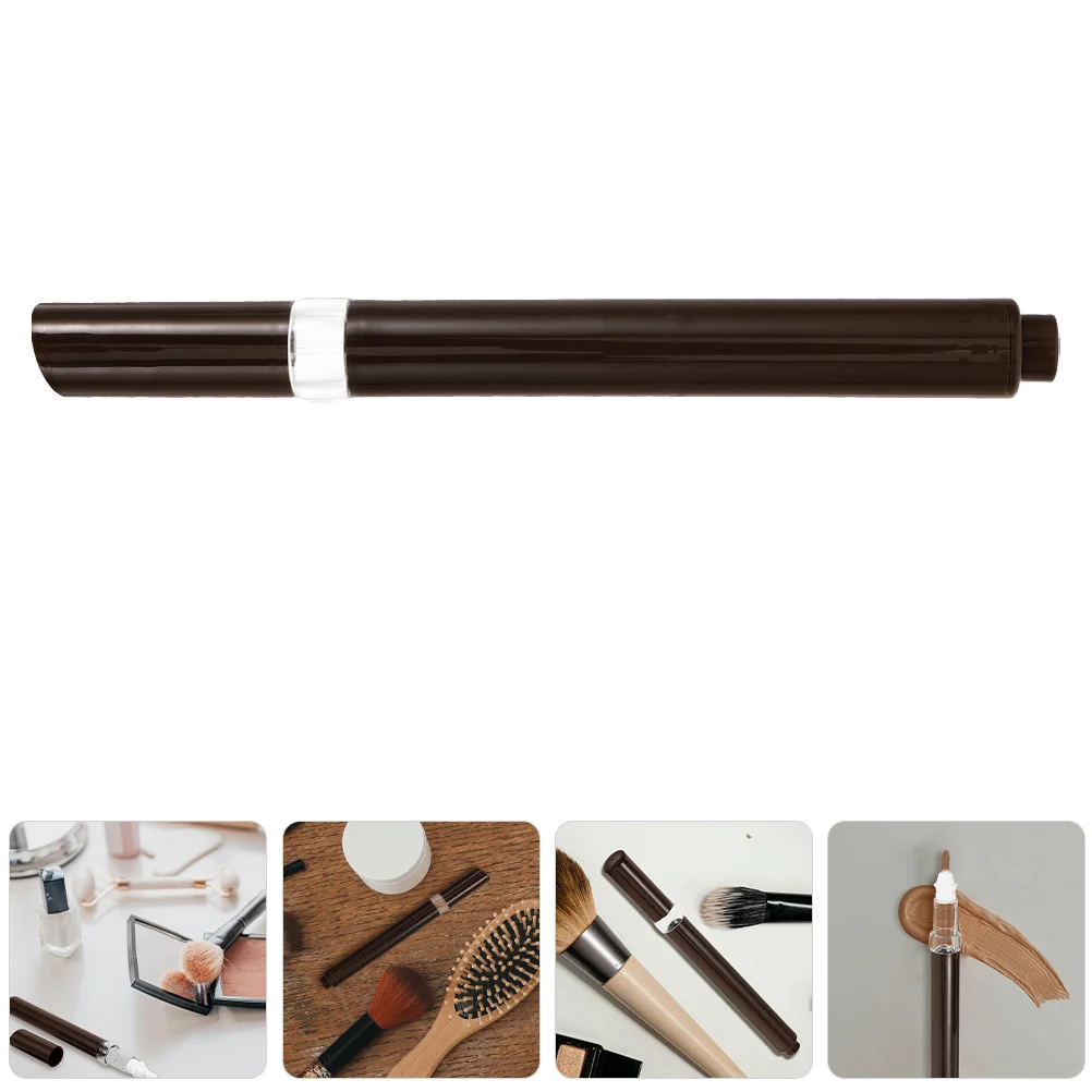 

2Pcs Coffee Colored Translucent Lip Gloss Pen Brush Tip Applicator Refillable Containers for Nail Oil Teeth Whitening 2ml
