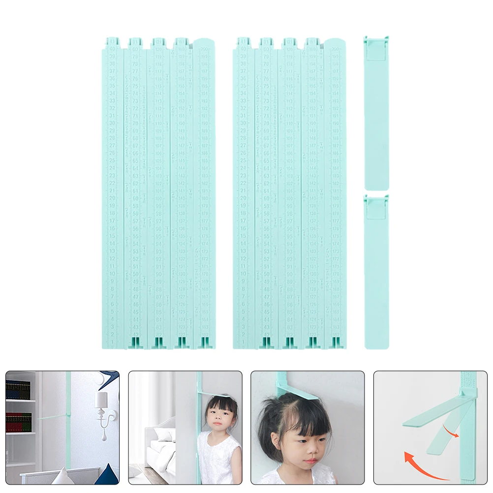 

2pcs Plastic Wall Growth Chart Kids Height Measurement Ruler Children Decorative Measuring Tool Space Saving Household Wall