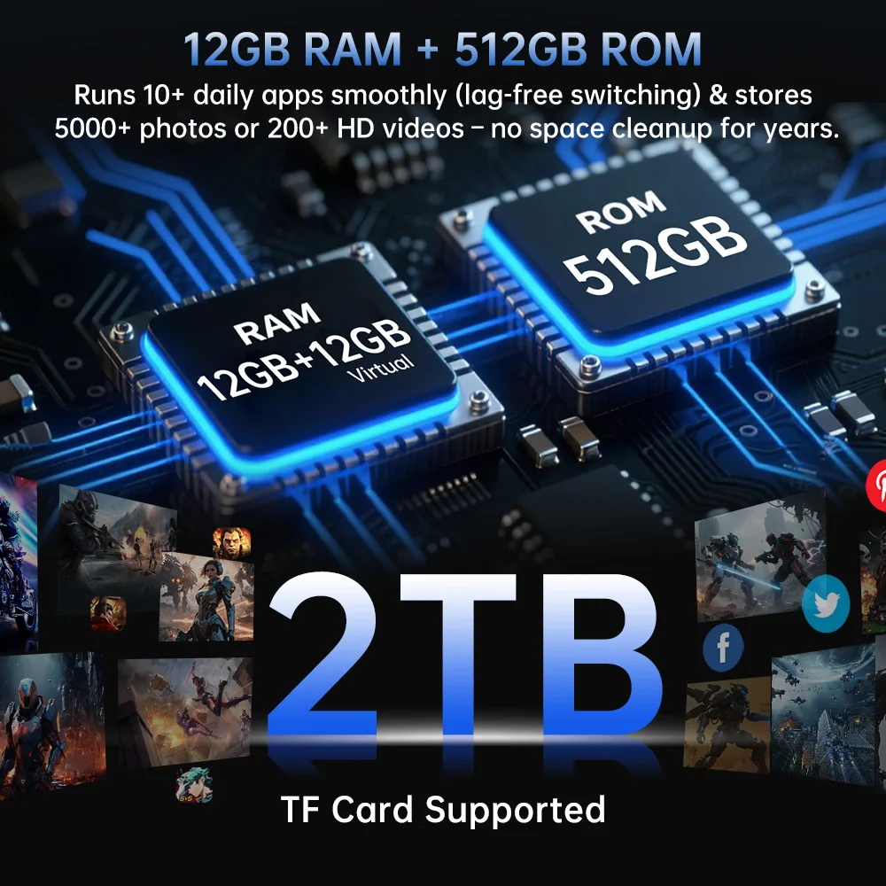 Unihertz Hike 8849 Smartphone Android 14 with 1200 Lumen 200 Meter Flashlight 12GB+512GB Dual Speaker G200 CPU 23800mAh Battery