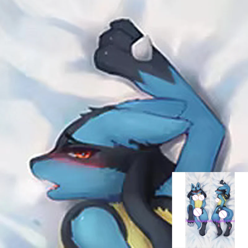 

Dakimakura Anime Pillow Cover Lucario Double Sided Print 2Way Cushion Cover Xmas Gifts