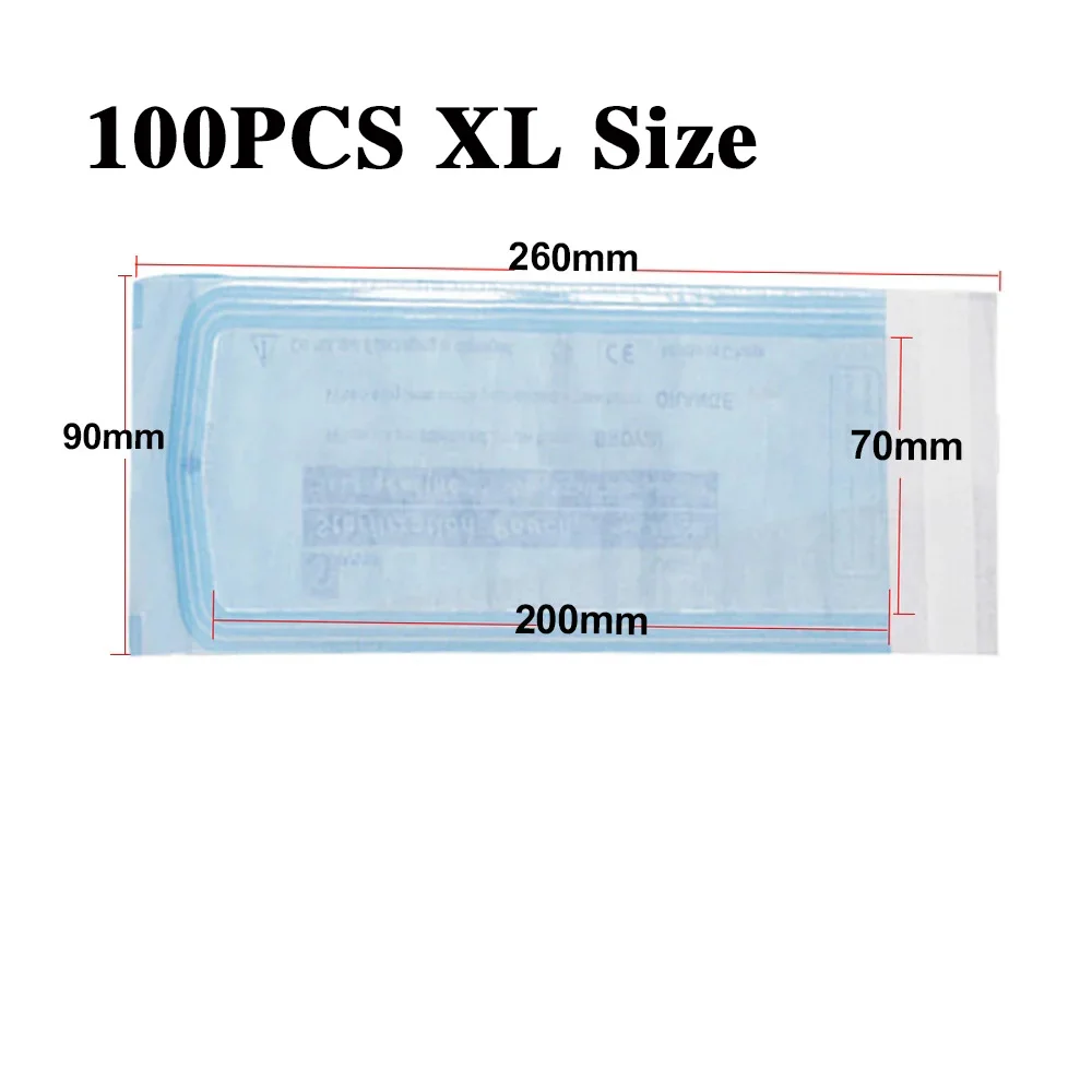 100PCS Selbstdichtende Sterilisation Beutel Taschen 7 Größe Einweg Nail art Desinfektion Tasche Tattoo Nagel Dental Werkzeug Lagerung Tasche