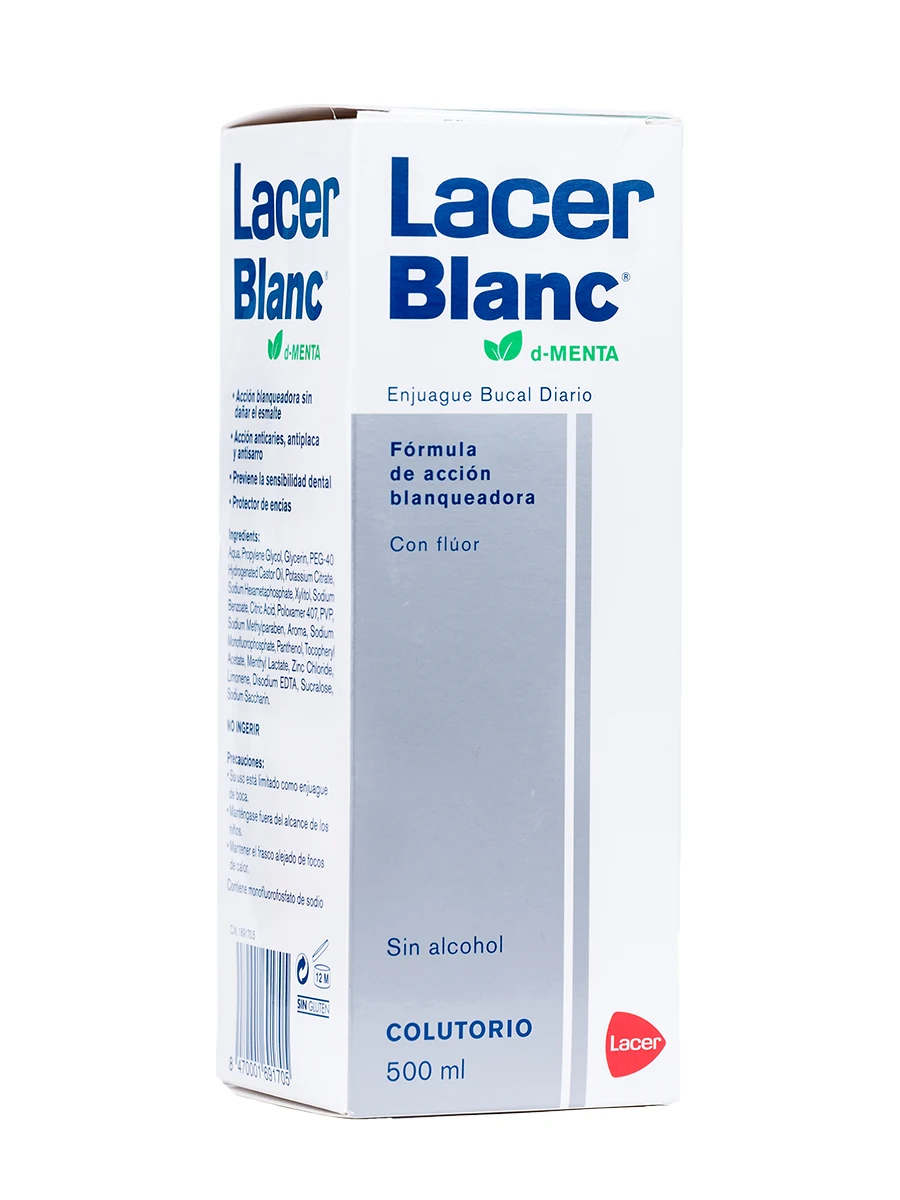 Lacerblanc lacerblanc mouthwash d-mint 500 ml-whitening action formula, daily use