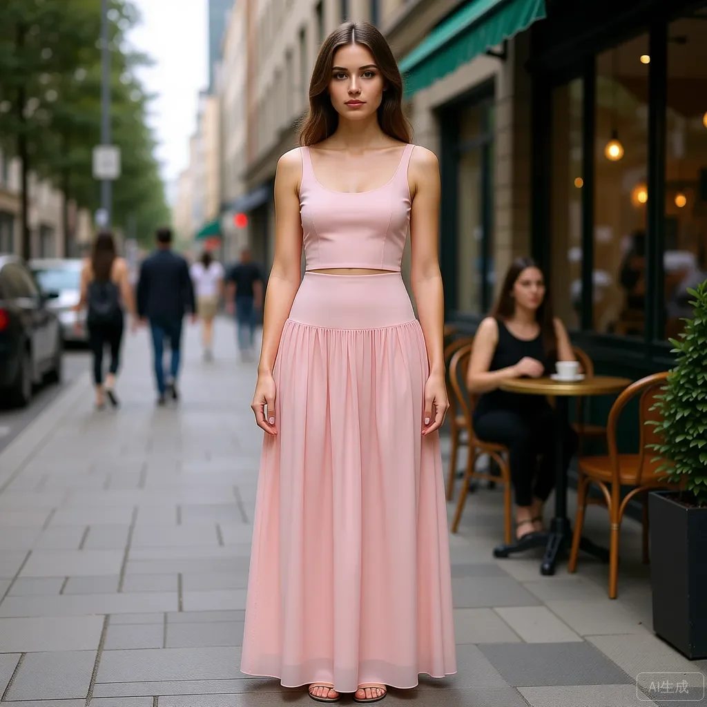 

Elegant High‑Waist Flowing Pink Maxi Skirt Summer Gown Wedding Guest Outfit Party Vacation Long Skirt Custom Made Ever Pretty