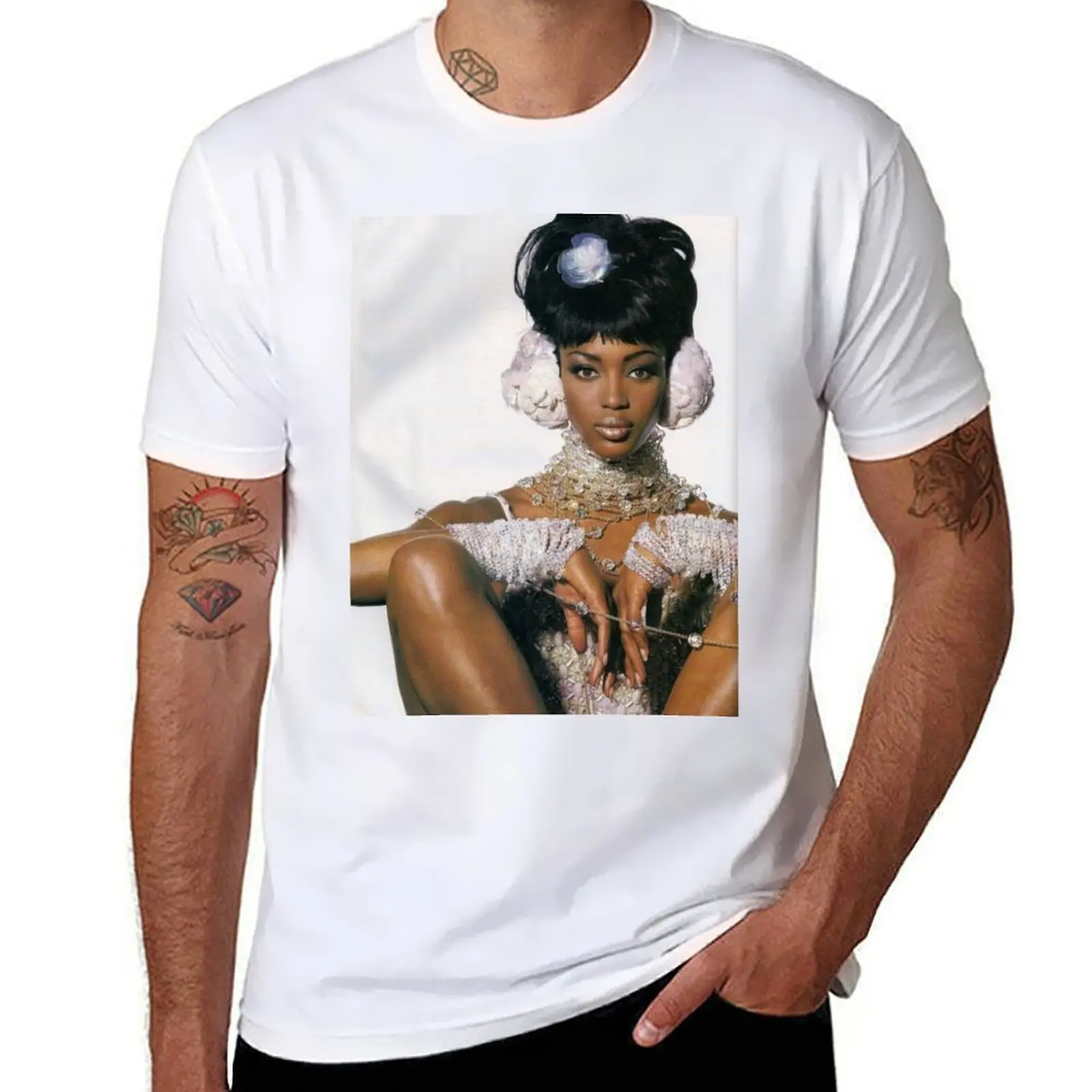 

: Campbell Icy Cool Naomi T-Shirt Summer Print Short Sleeve Tee