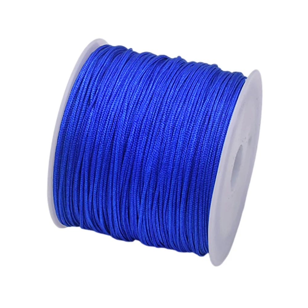 50Yds 0,8 mm ambachten nylon koord voor sieraden maken kralen gevlochten nylon satijnen string voor armbanden rattail trim Chinese knoop