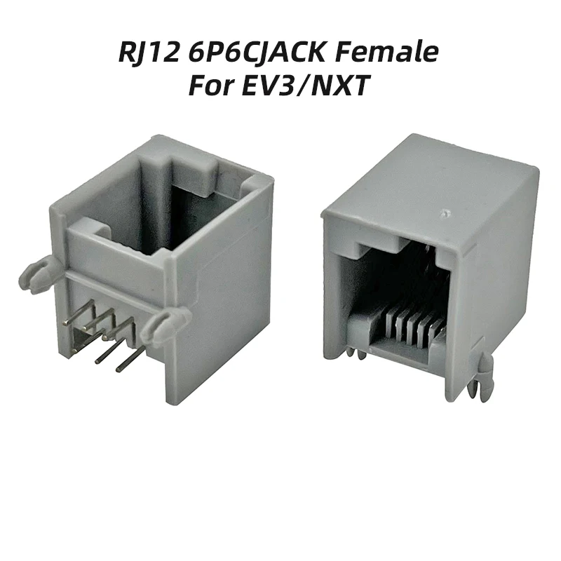 

100PCS Right buckle socket RJ12 6P6C Right Tilt NXT LEGO EV3 motor RJ11 sensor interface
