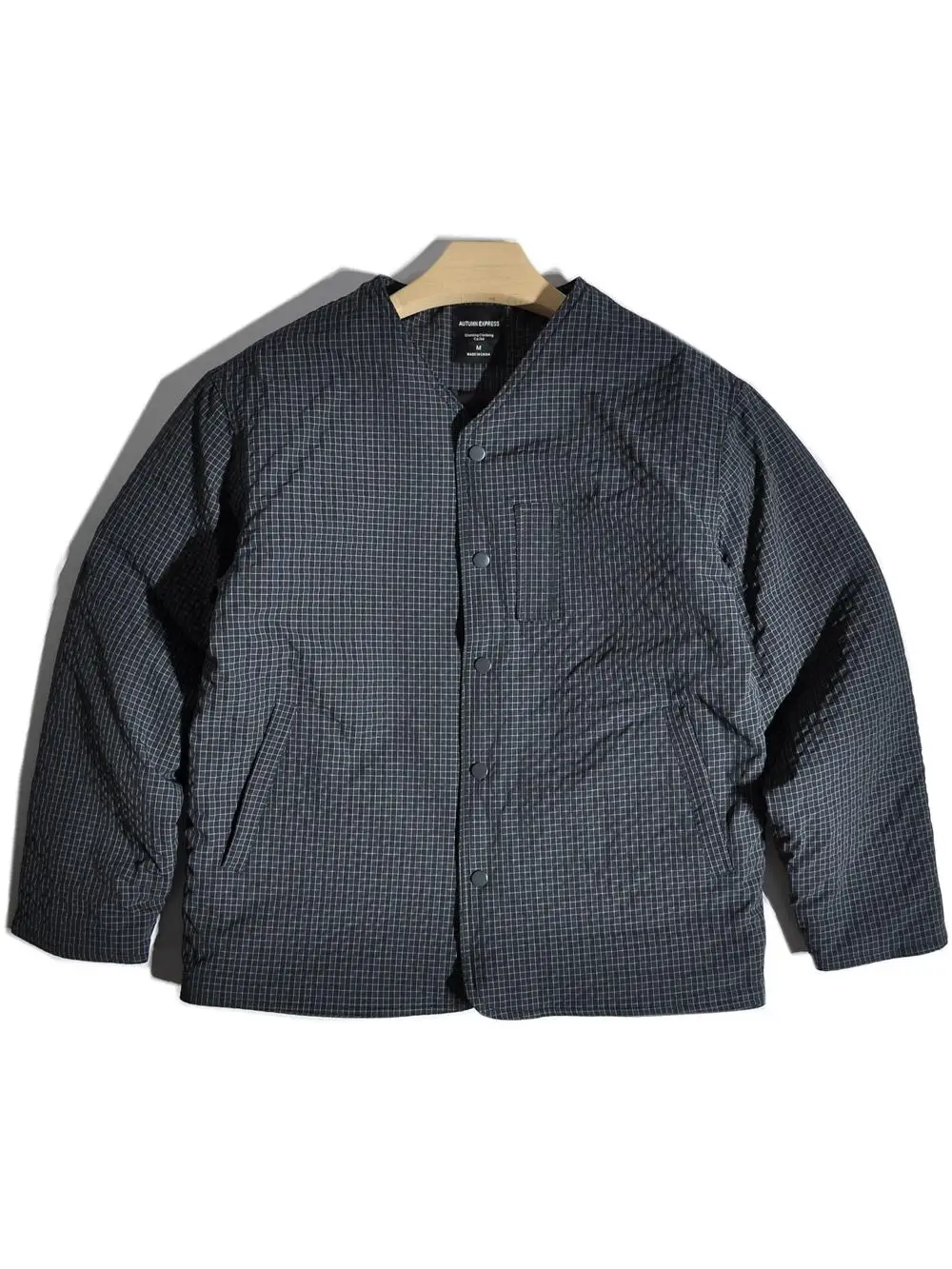 

Мужская теплая хлопковая куртка в японском ретро-стиле в клетку, без подкладки, с V-образным вырезом, свободного кроя, на пуговицах, с длинными рукавами, молодежная модная зимняя куртка