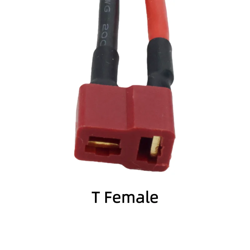T-Stecker Männlich/Weiblich mit 100mm 14AWG Silikonkabel für RC-Akku, ESC, FPV-Drohne – Detail 5
