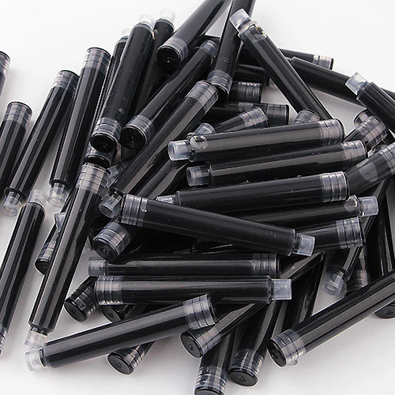 36-100Pcs Colorful Ink Sac Refill Set, 3.4mm Black Blue Red Pen Cartridges for Smooth Writing School & Office Supplies