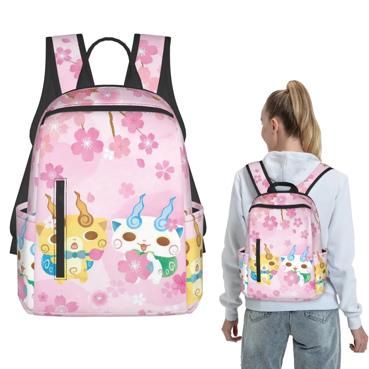 Yo-Kai Watch Cartoon Game (21) Backpack Large Capacity Boys Girls BookBag School Bag Shoulder Bags for Men Women