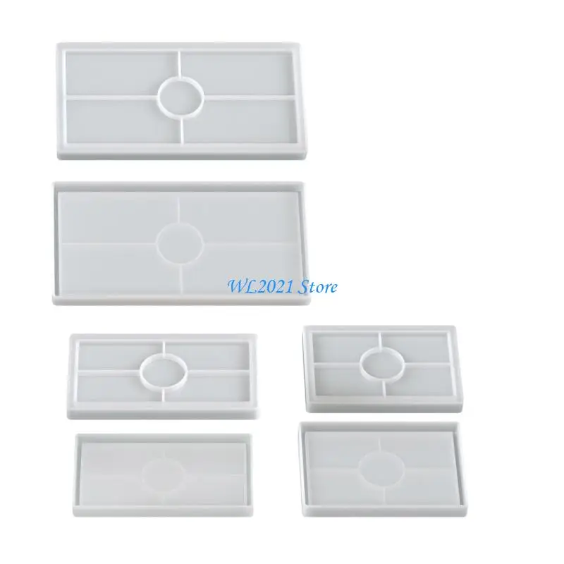 

G5GC Multipurpose Rectangular Silicone Baking Mould for Resin Art Jewelry Storage Cosmetic Display and Decoration