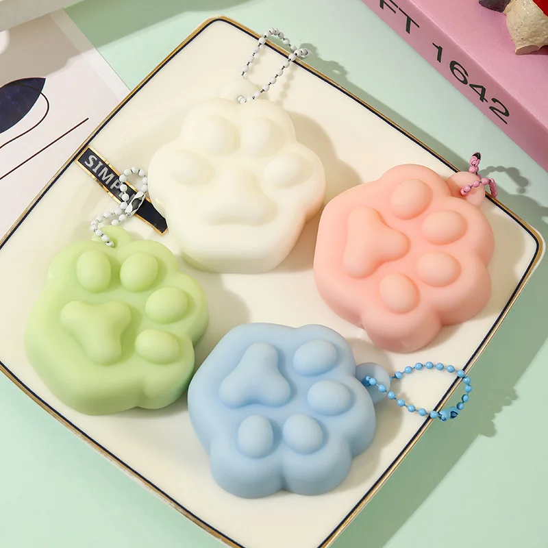 Kattenklauw Mango-Ijs Mochi Fidget Squishy Stress Relief Speelgoed Tpr Kleverige Antistress Bal Kids Knijpen Speelgoed