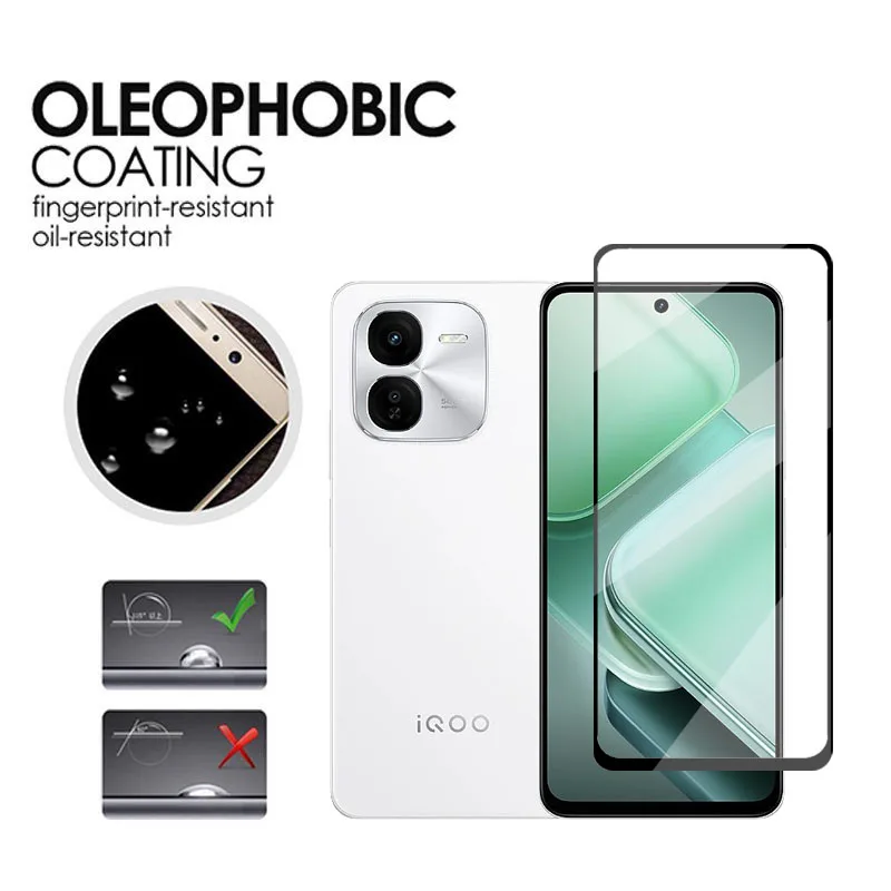 For vivo iQOO Z9x Tempered Glass For vivo iQOO Z9x Full Glue Ultra-thin Phone Screen Protector Camera Lens Film For iQOO Z9x