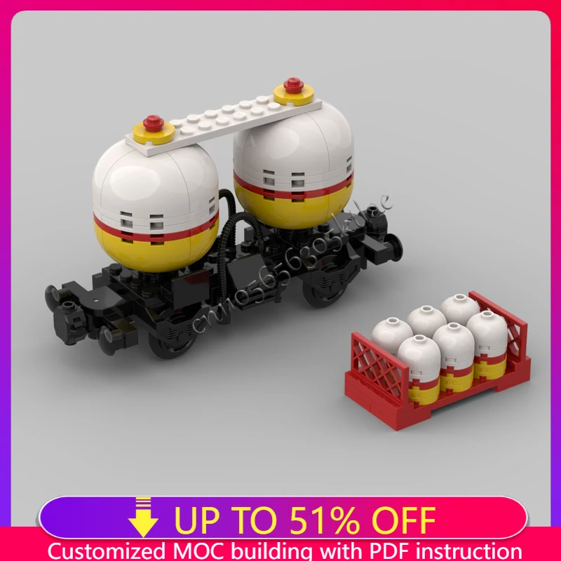 جديد MOC مدينة التوأم خزان السكك الحديدية ناقلة عربة قطارات السيارات نموذج لتقوم بها بنفسك الأفكار الإبداعية التكنولوجيا ألعاب أطفال الجمعية الألغاز الهدايا الدعاوى #5