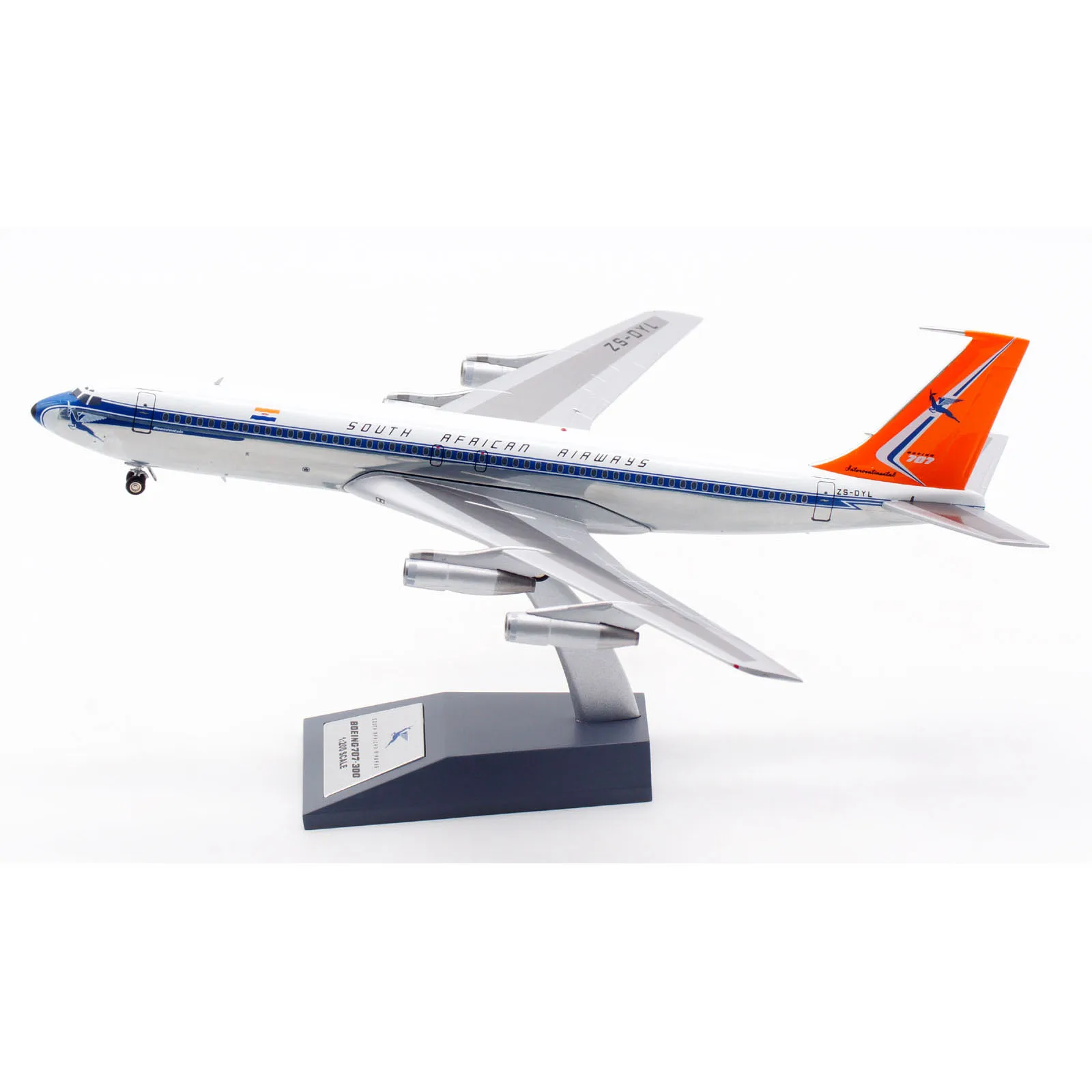 IF707SA0422P Alloy Collectible Plane Gift INFLIGHT 1:200 SOUTH AFRICAN AIRWAYS Boeing B707-300 Diecast Aircraft Jet Model ZS-DYL