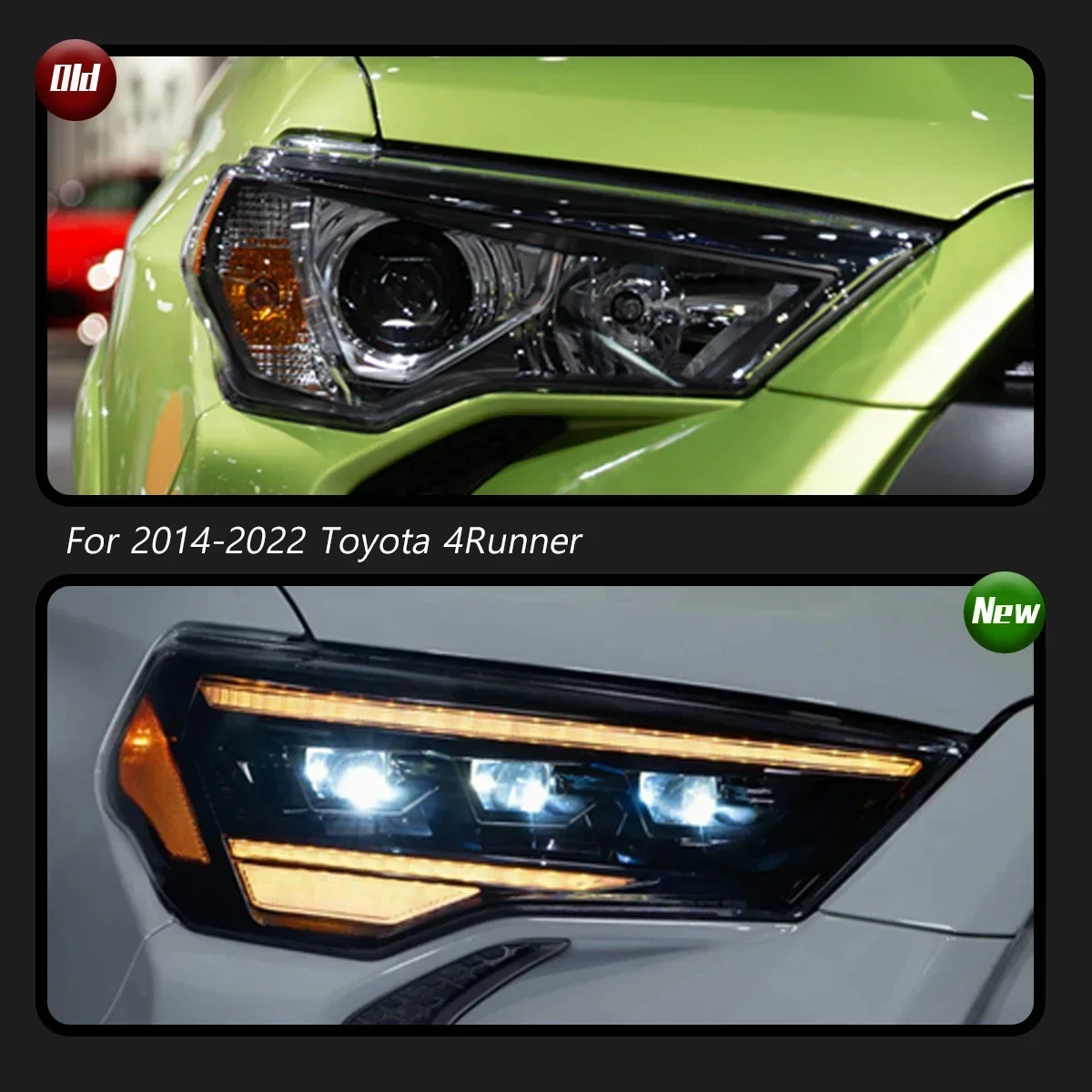 Car Headlights For  4Runner 2014-2022 Modified Upgraded LED Headlamps Dynamic Turn Signal Brake Lamp DRL Car Assembly