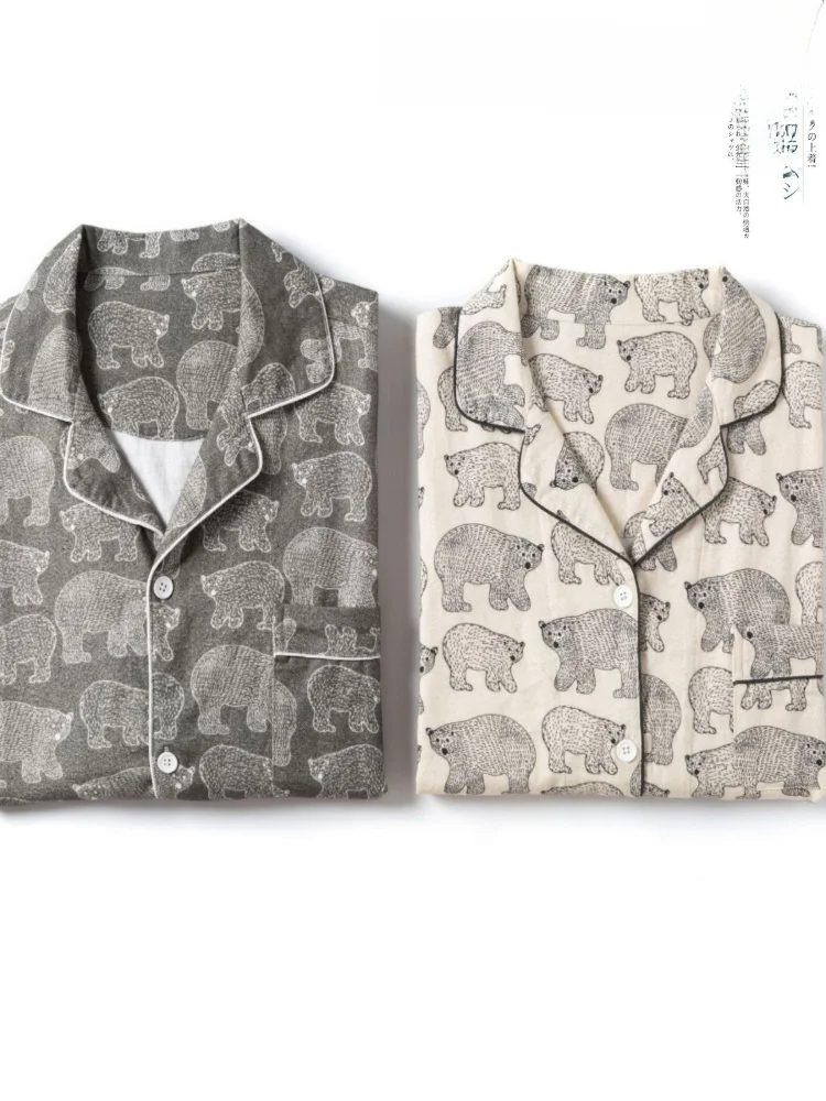 conjunto-de-ropa-de-dormir-para-pareja-arctic-bear-franela-de-algodon-ropa-de-casa-informal-estilo-casual-para-primavera-y