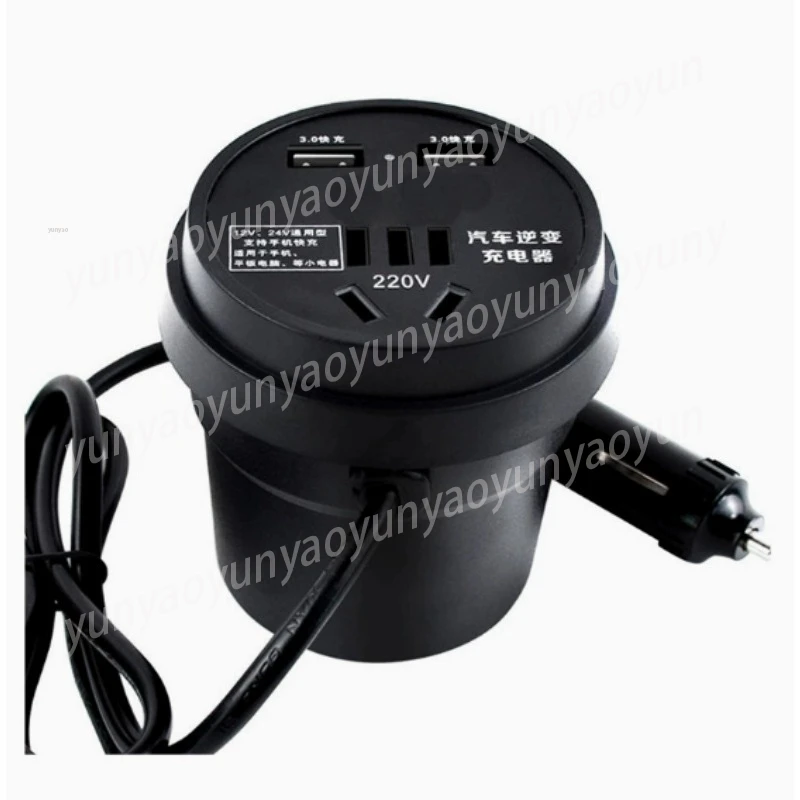 

Универсальный автомобильный инвертор 12В/24В в 220В, преобразователь постоянного тока в переменный с USB-портами для грузовиков и дома