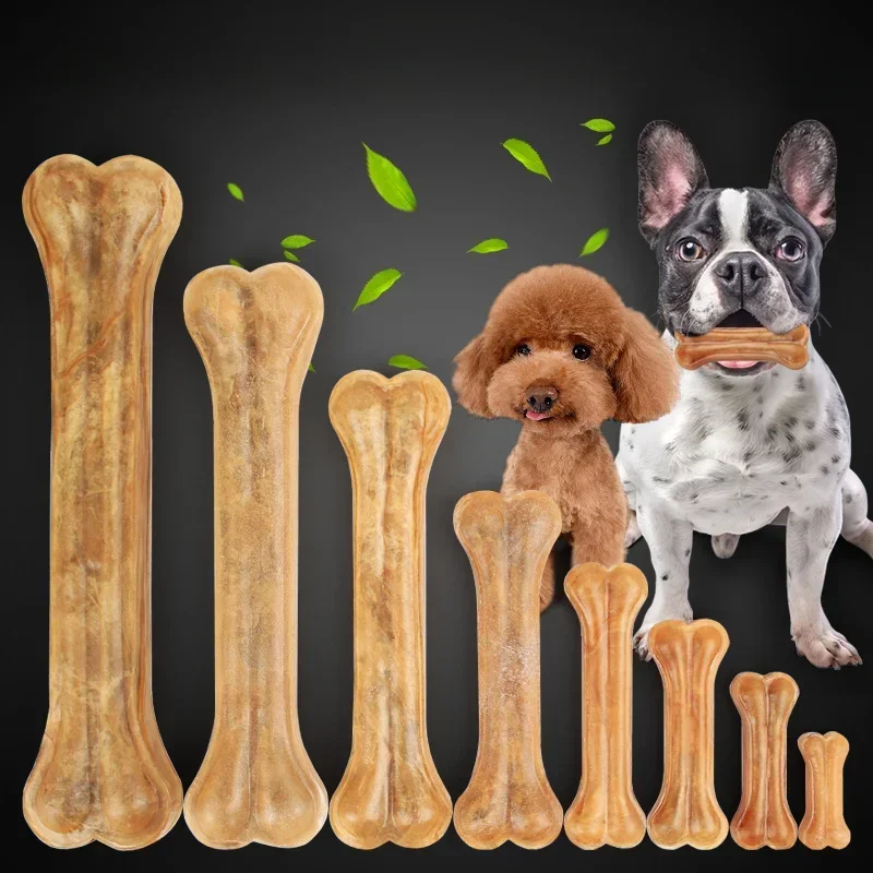 2-10 Inch Pet Dog Snacks Crispy Beef Stick Bone Teething Snacks Delicious and Nutritious Meaty Bone Crispy Pet Food Dog Food