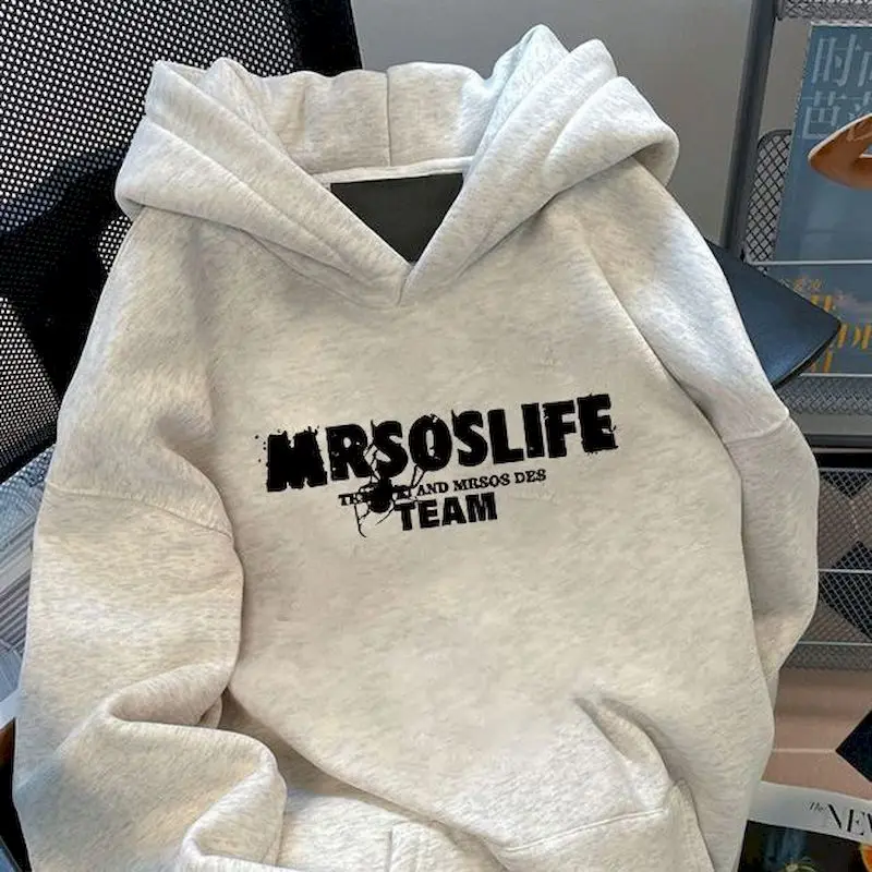 

Американские толстовки в стиле хип-хоп для мужчин и женщин, Ins Trend, толстовка с капюшоном и принтом паука, осень-зима, плюшевая свободная куртка для пар