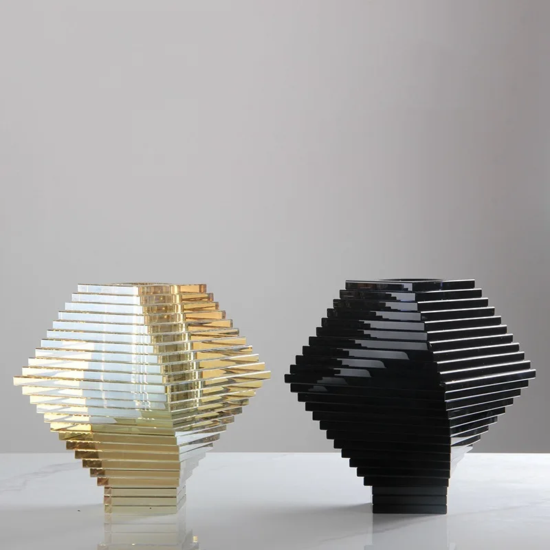 

Креативная пирамида, спираль, современная простая ваза, хрустальные поделки, украшение для входа в гостиную, орнамент