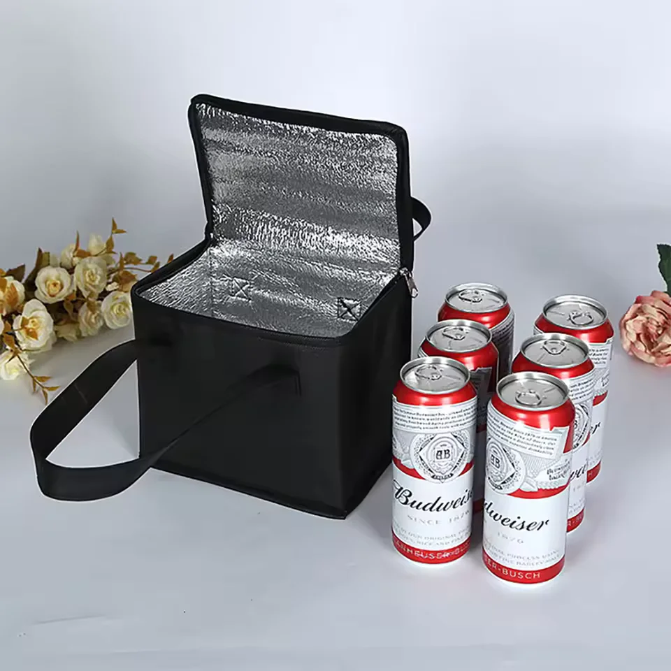 Sac isotherme Portable pour déjeuner, isolation pliante, sac de glace pour pique-nique, sac thermique pour aliments, porte-boissons, sacs isolés, sac de livraison de nourriture