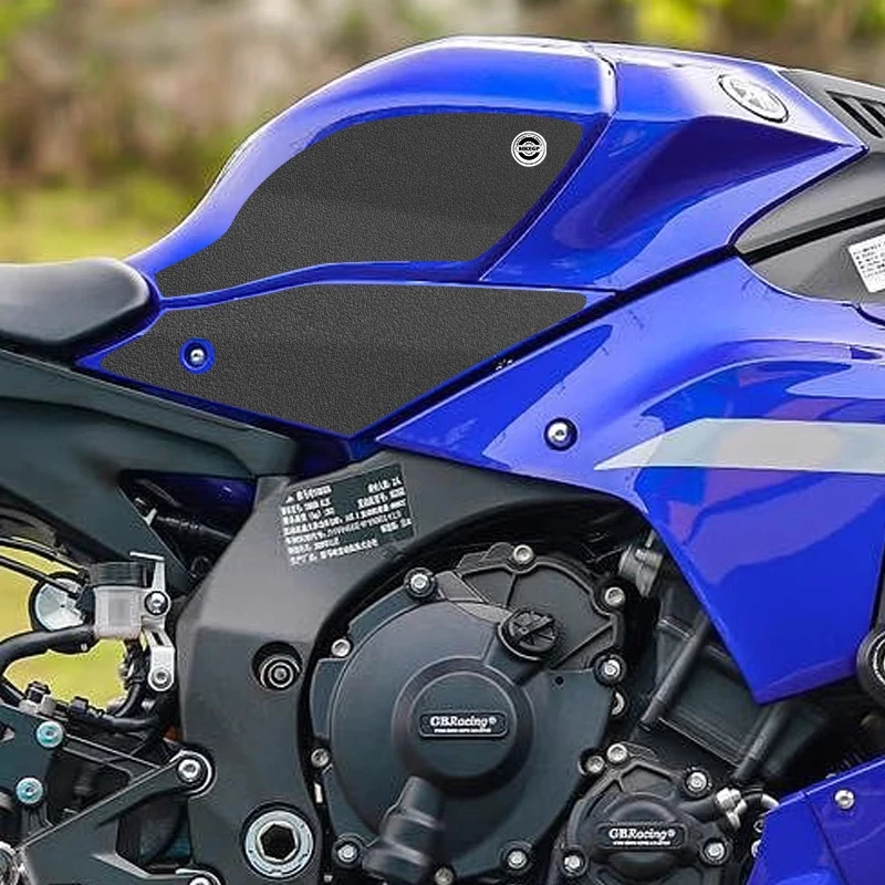 Adesivos para tanque de combustível de motocicleta YAMAHA R1 2020-2022, adesivos de espinha de peixe, antiderrapantes e resistentes ao desgaste