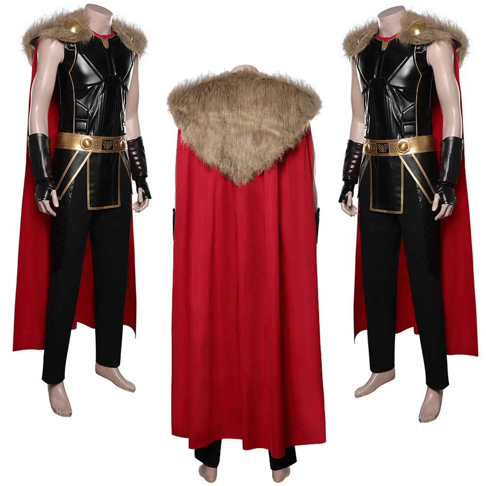 Thor: Love and Thunder Thor Cosplay Anime Costume Top Pants Cloak Outfits Fantasia Men Halloween Carnival Party Disguise Suit