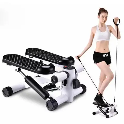 미니 스테퍼 접이식 페달 스테퍼 운동 장비, 저항 밴드 트위스트 스테퍼 기계, 최대 150kg
