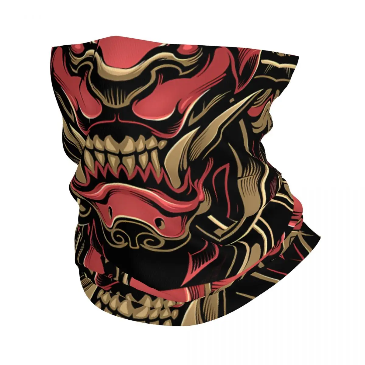 Komainu Oni Thin Bandana Neck Gaiter Komainu Oni Wrap Scarf Headband Neck Cover