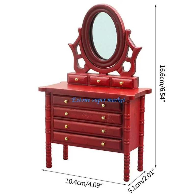 090b 1:12 Doll House Dresher Doll House Furniture jouet mini-miroir tiroirs miniatures