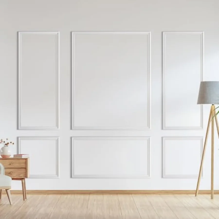 

Peel and Stick Wall Molding Kit, Accent Wall Panels for Interior Wall Decor with Double-Sided Tape, 3 Set Pre-Cut PS Wainscotin