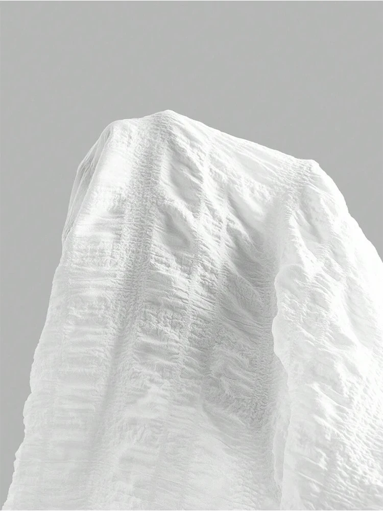 Jupe longue à plusieurs niveaux texturée blanche pour femmes, taille élastique, couches à volants, jupe trapèze fluide pour décontracté et plage