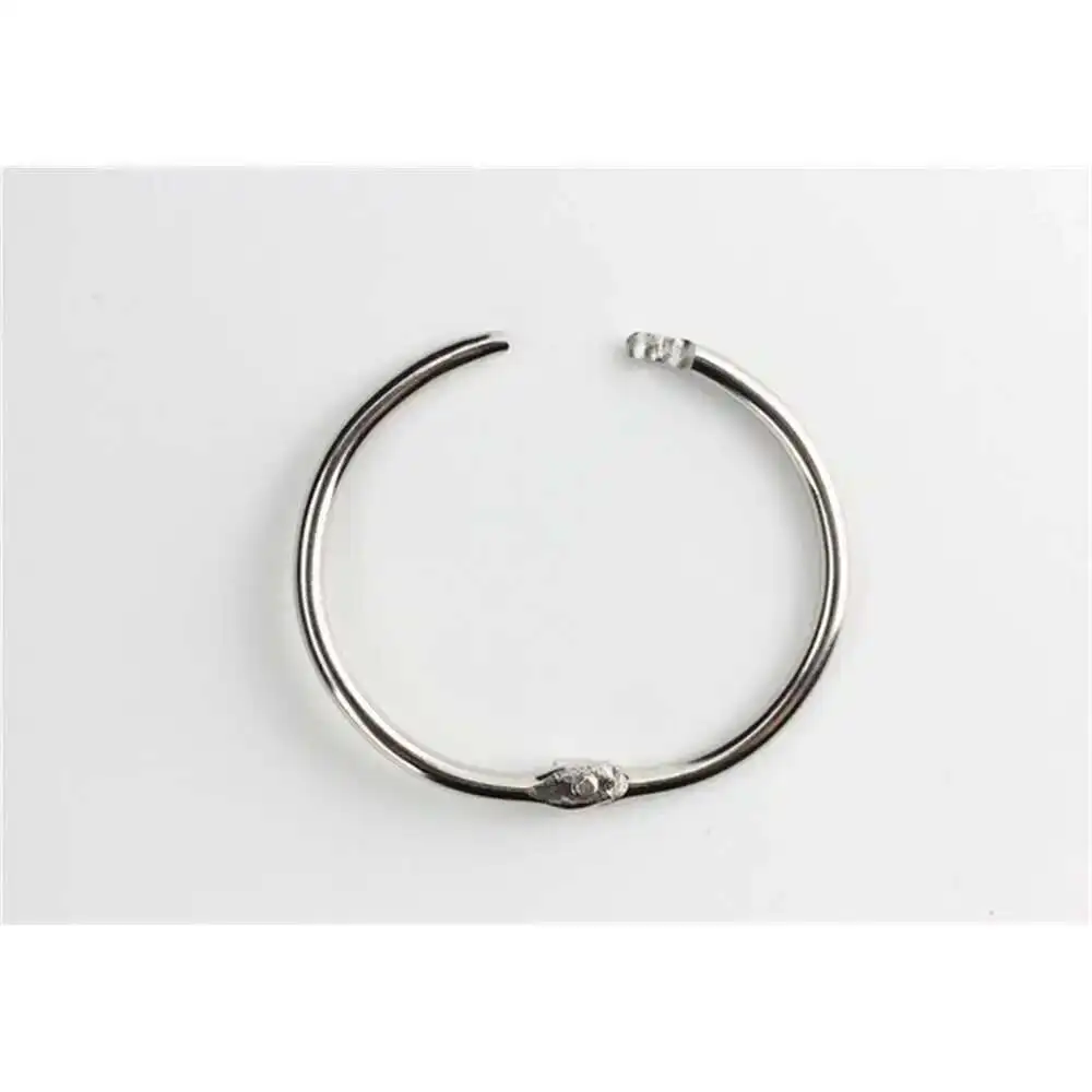 

Shower Curtain Hooks Metal Rings 50 Pcs Round Loose Leaf Binder Rings Nickel Plated Book Ring Easy Glide Silver Bathroom Tool