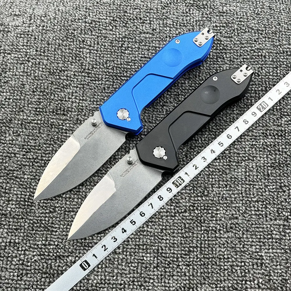 

Extreme Force, Rock ROCK Aluminum Handle Folding Knife Household Camping Hunting Tactical Self Defense EDC Tool Knife