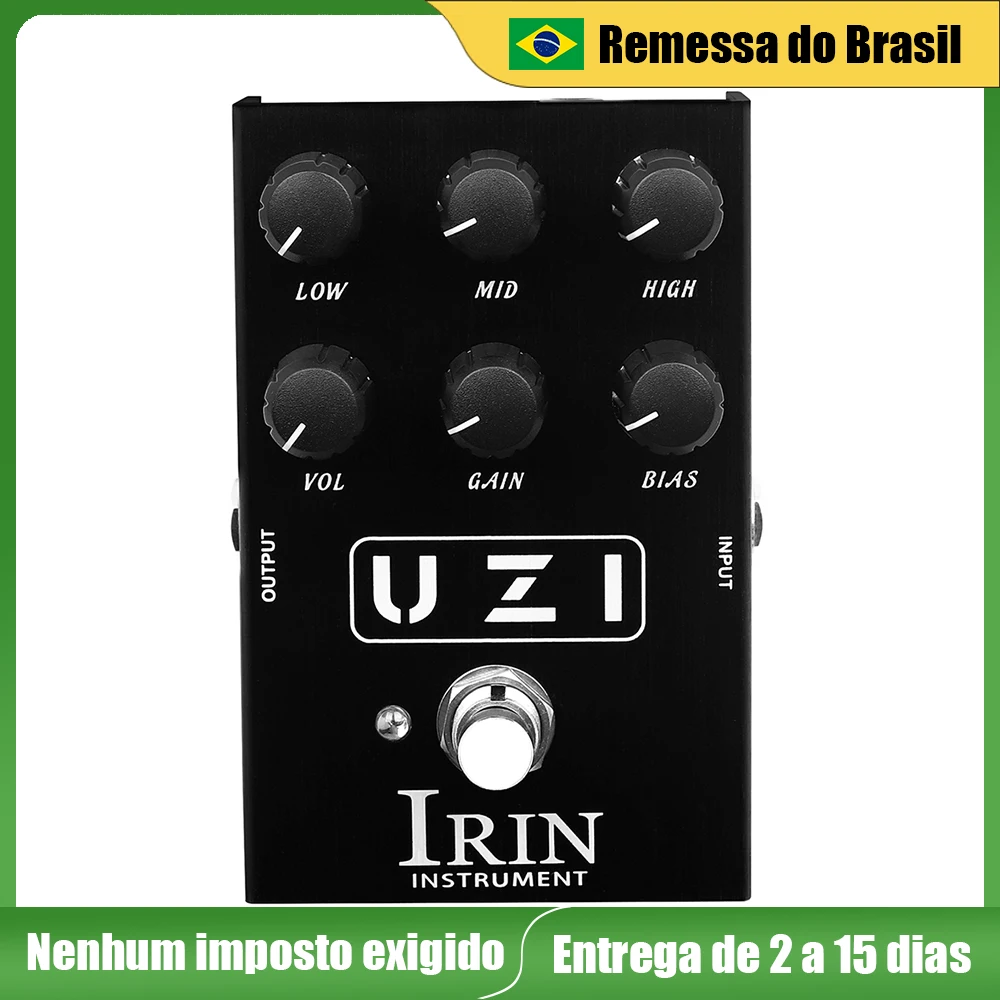 

IRIN AN-35 UZI Guitar Distortion Effect Pedal British American Distortion Effect Electric Guitar Parts & Accessoreis