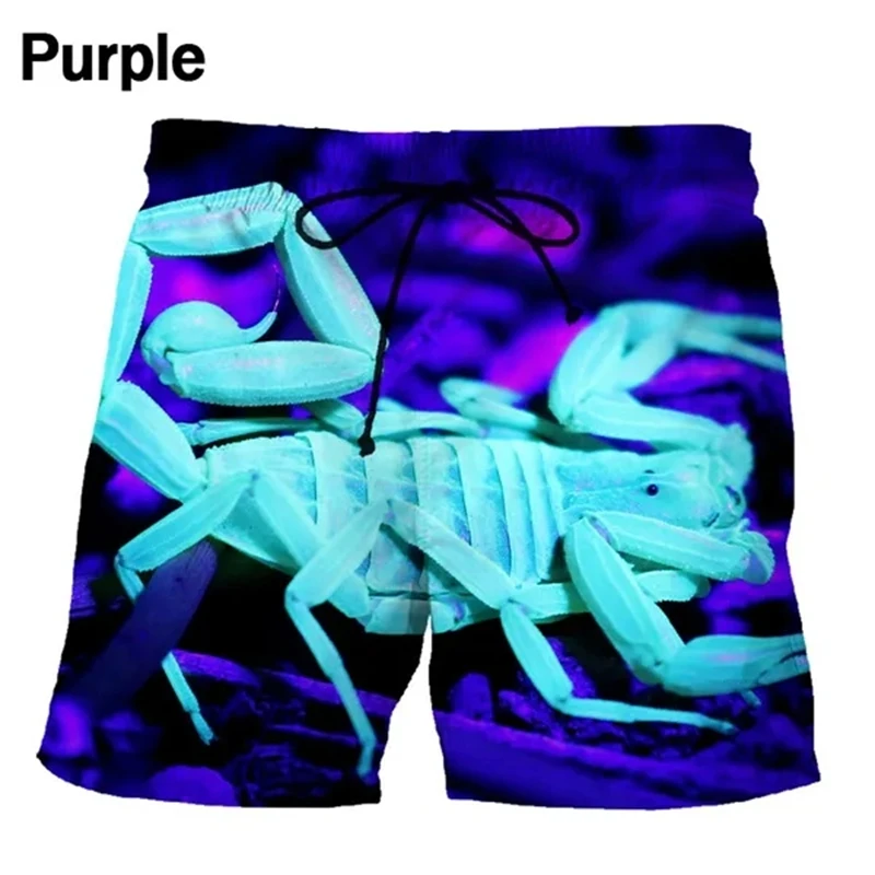 Scorpion Design Men's Beach Shorts Fitness Quick-drying Swimsuit Funny Street Fun 3D Shorts For Men Kids Clothing Swimming Trunk