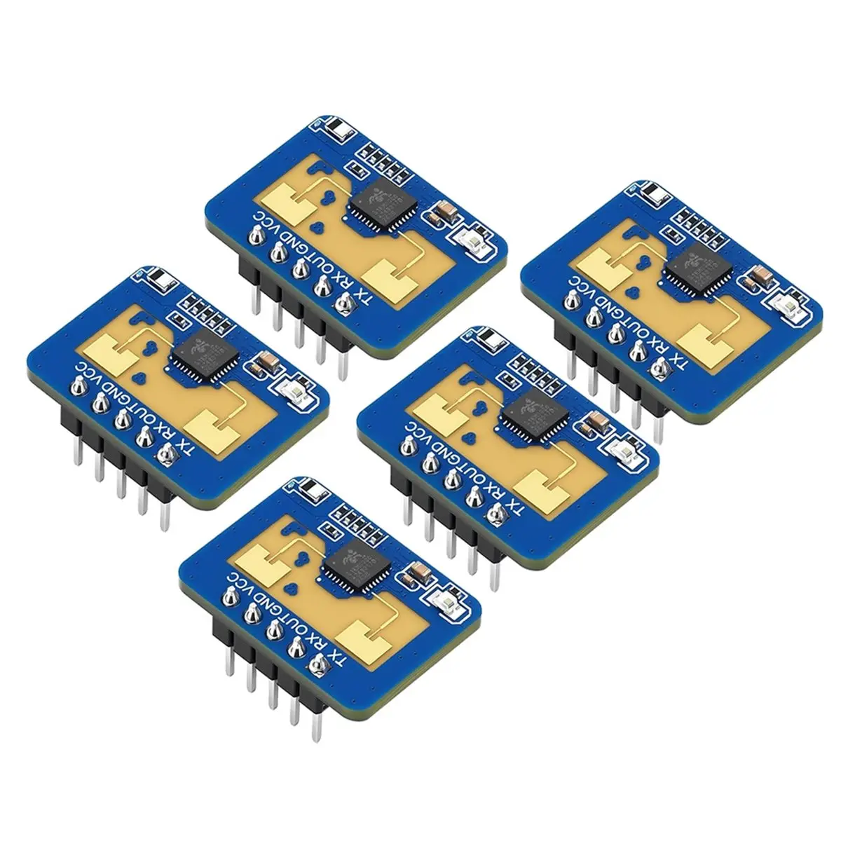 Fits for 5pcs LD2410C Sensor Module Human Presence Sensors 24GHz ISM Band Millimeter Wave Radar Sensor Non Contact Serial Port