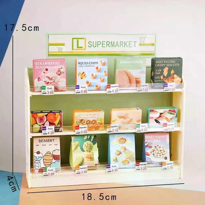 10 pièces maison de poupée Simulation Mini boîte à collation modèle maison de poupée Miniature supermarché scène décoration maison de poupées semblant jouer jouets