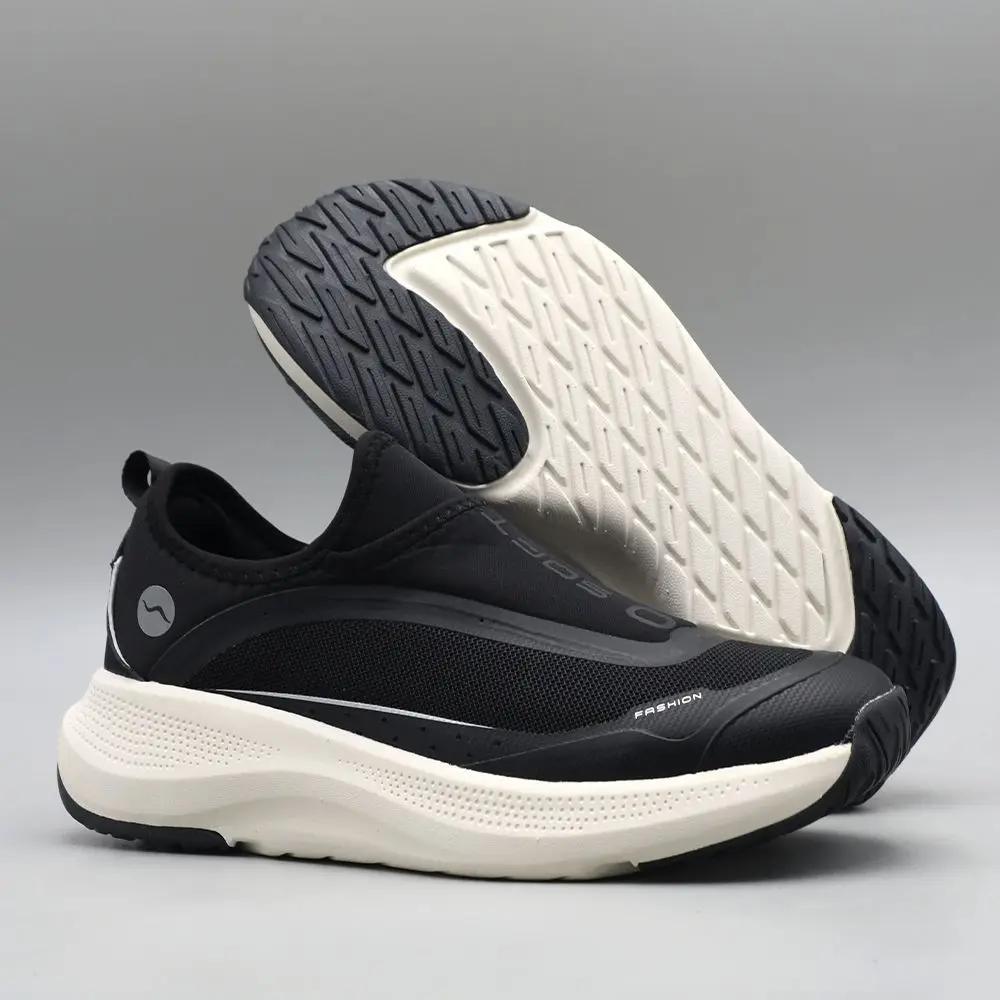 New Style Slip-On Soft-Soled Running Shoes: Mesh Upper, Breathable, Shock-Absorbing, Lightweight, Thick Sole, Casual