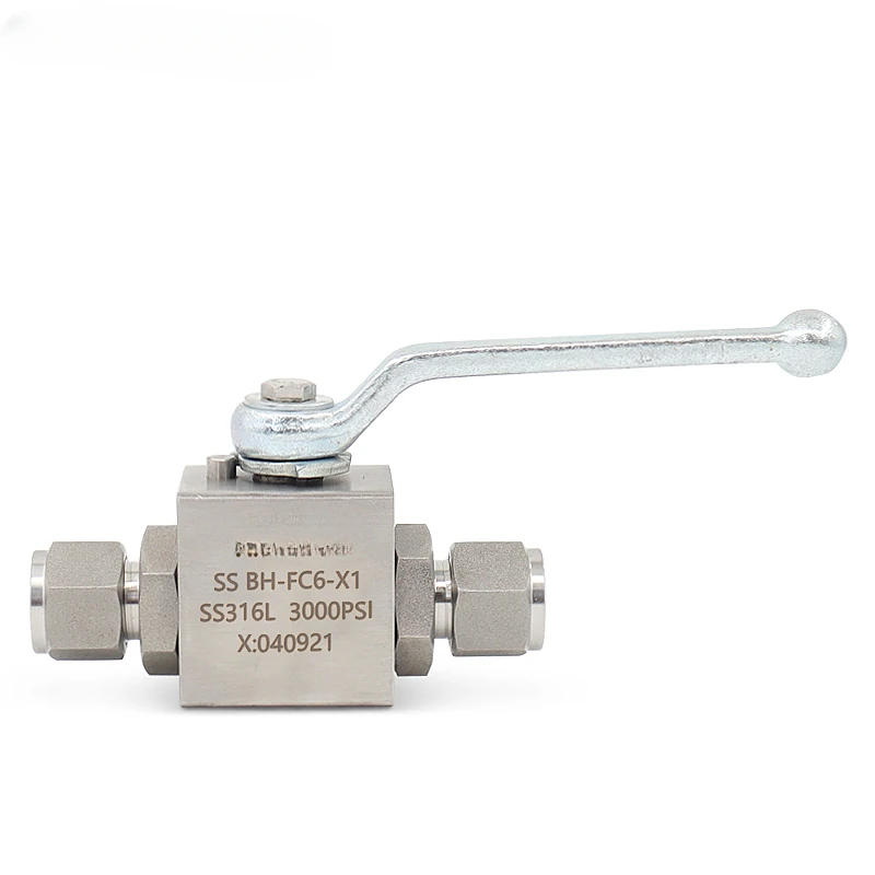 Stainless Steel High-pressure Card Sleeve Ball Valve Double Card Sleeve Straight Through Ball Valve