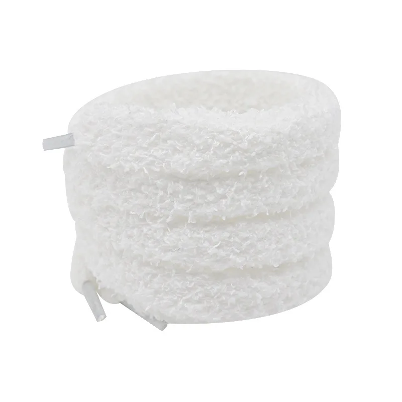 Weiche, flauschige Schnürsenkel, 15 mm breit, flache Plüsch-Frottee-Schnürsenkel für Damen-Freizeitschuhe, bequemer Schnürsenkel-Ersatz – Detail 23