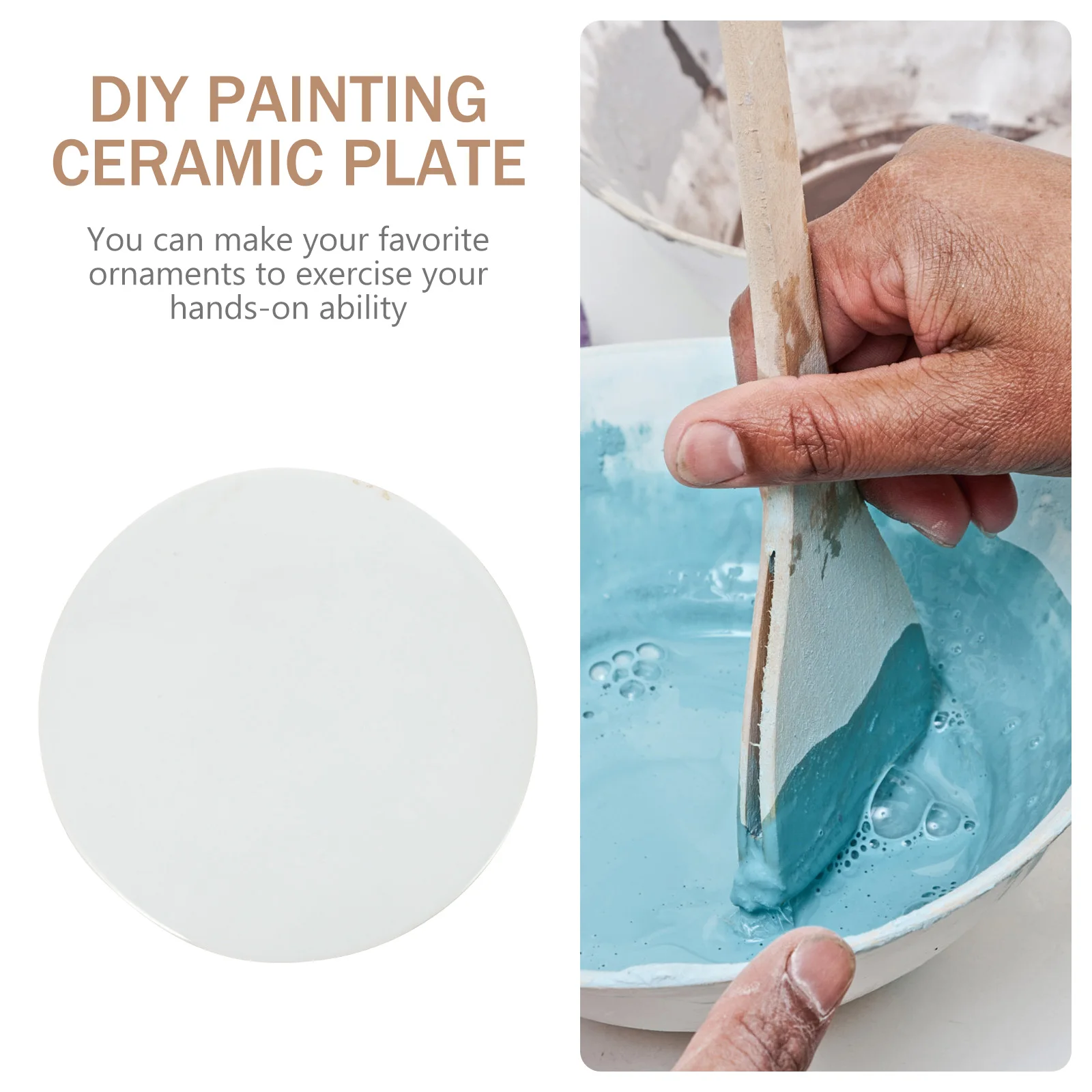 

Creative Diy Drawing Plate Hand-Painted Blank Round Chip For Art Class Graffiti Practice Smooth Surface High-Quality