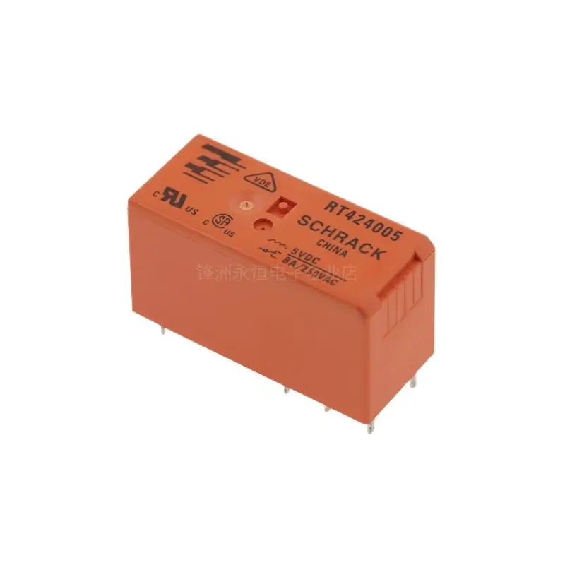 New Power Relay RT424005 RT424012 RT424024 5V 12V 24VDC 8A DPDT Non-Latching DIP-8 Electronic Components